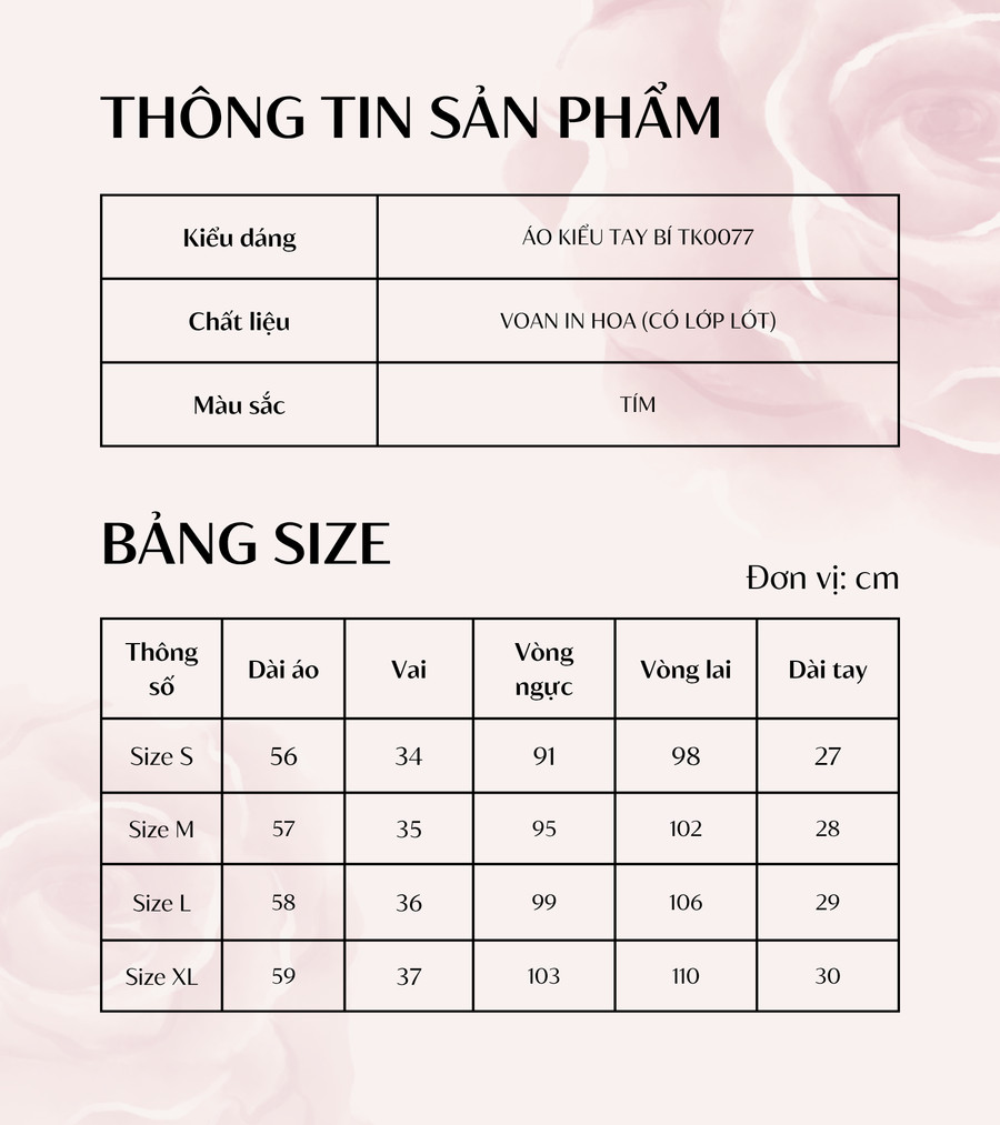 ÁO KIỂU HỌA TIẾT TK0077