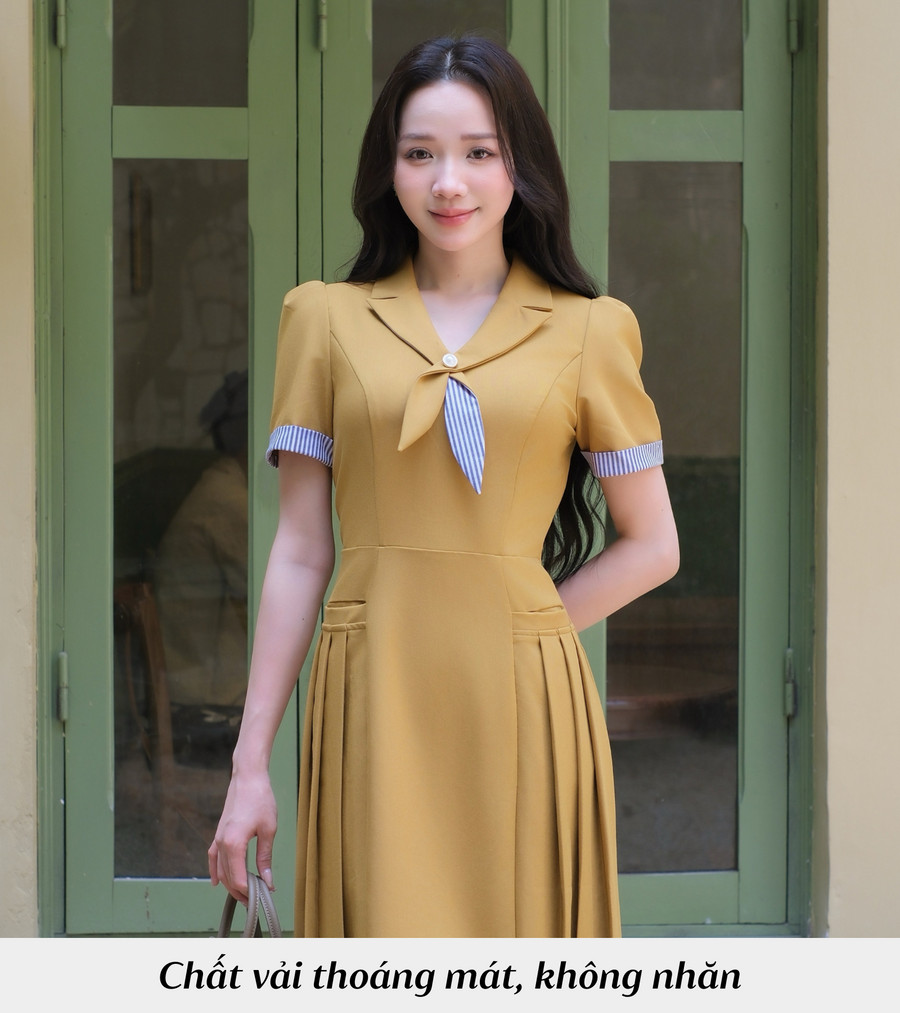 ĐẦM XẾP LY HAI TÚI CẠNH AL0921