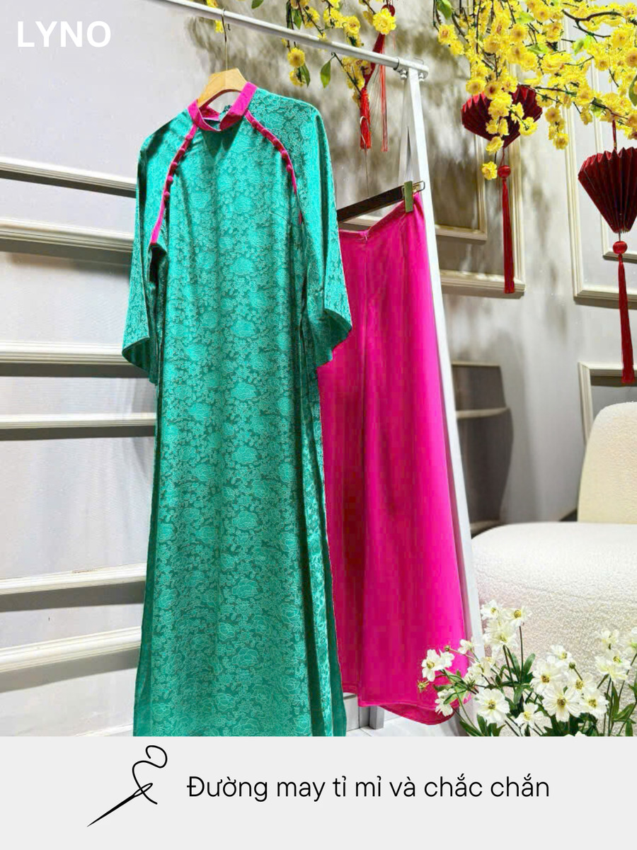 SET ÁO DÀI CÚC HAI BÊN AL0825