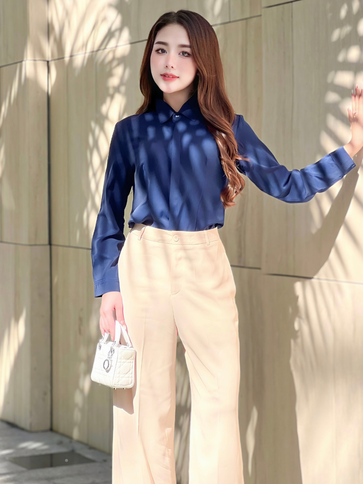 ÁO SƠ MI TAY DÀI CHIẾT EO AB0408