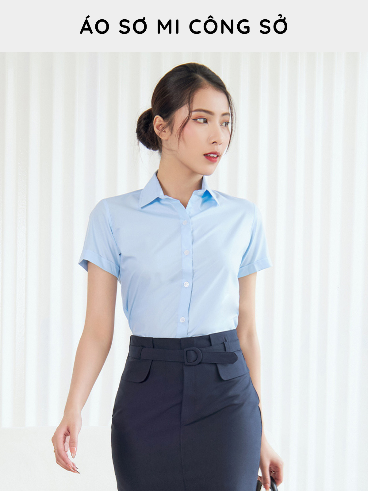 SƠ MI CƠ BẢN TAY NGẮN AB0390