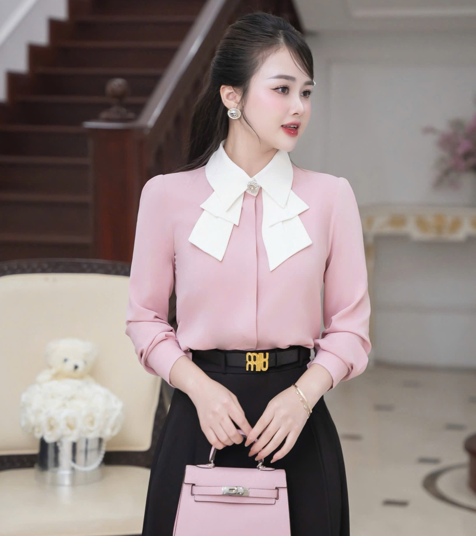 ÁO SƠ MI CỔ KIỂU TAY DÀI AL0903