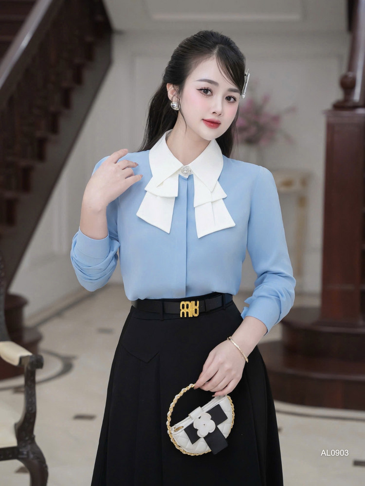 ÁO SƠ MI CỔ KIỂU TAY DÀI AL0903