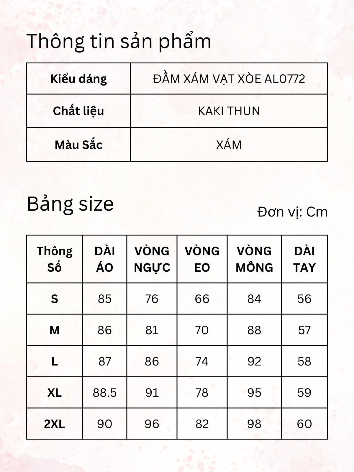 ĐẦM XÁM VẠT XÒE  AL0772