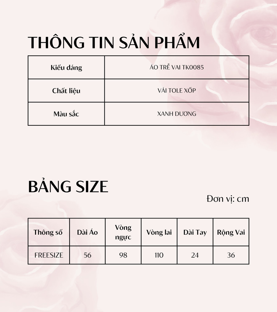 ÁO TRỄ VAI TK0085