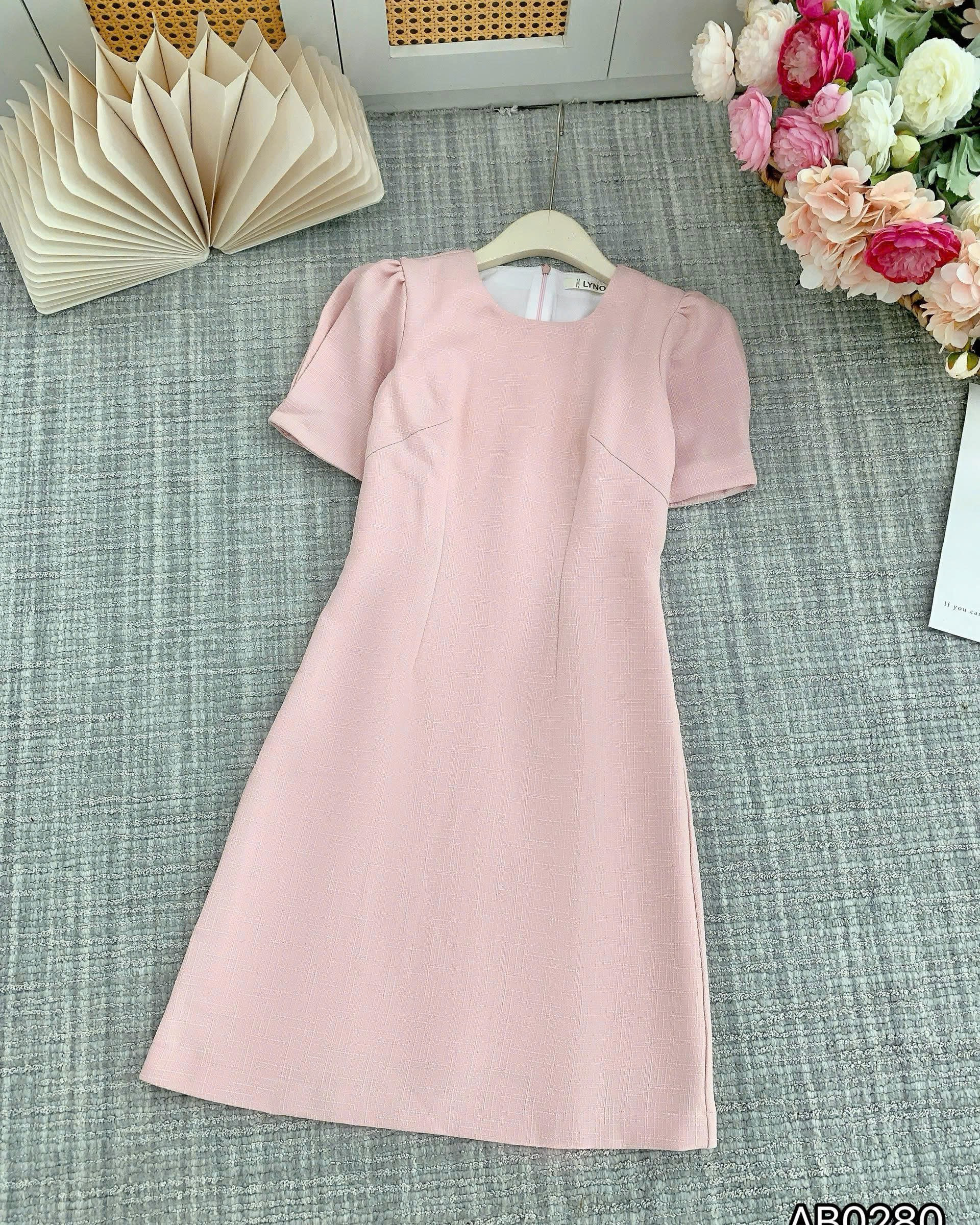 Đầm Công Sở Dáng Chữ A Linen Gân AB0280