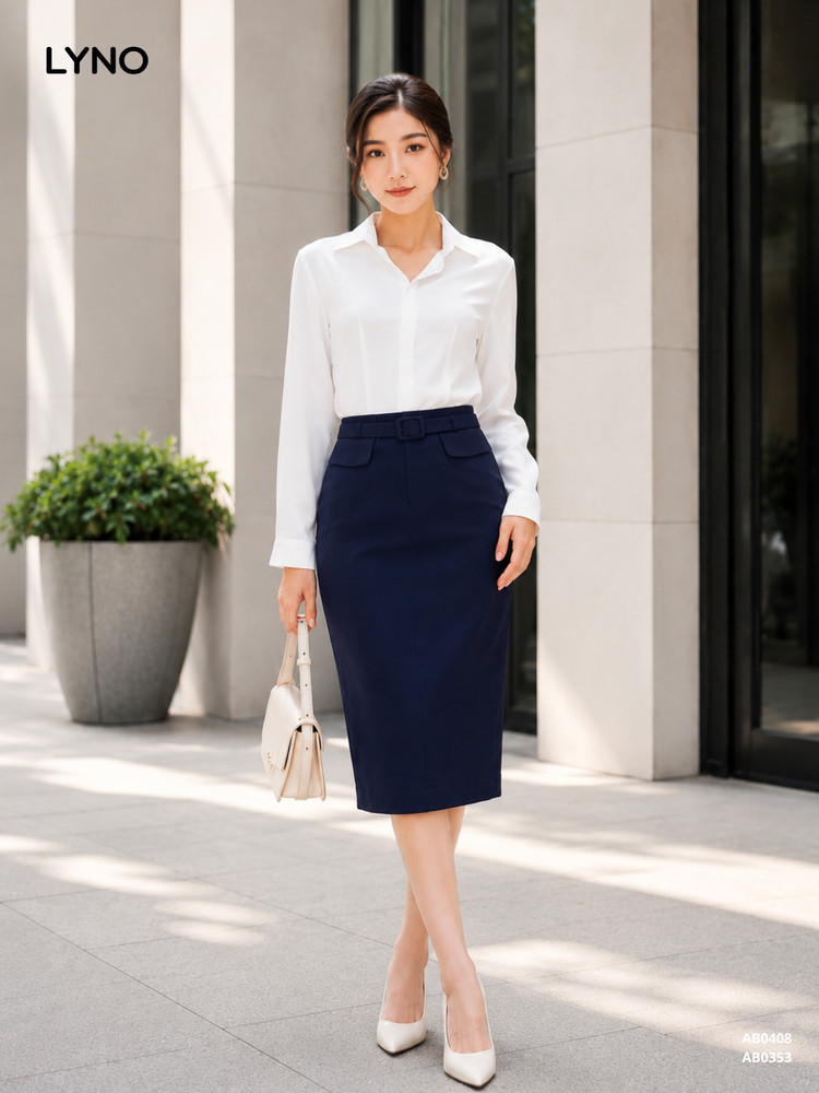 ÁO SƠ MI TAY DÀI CHIẾT EO AB0408
