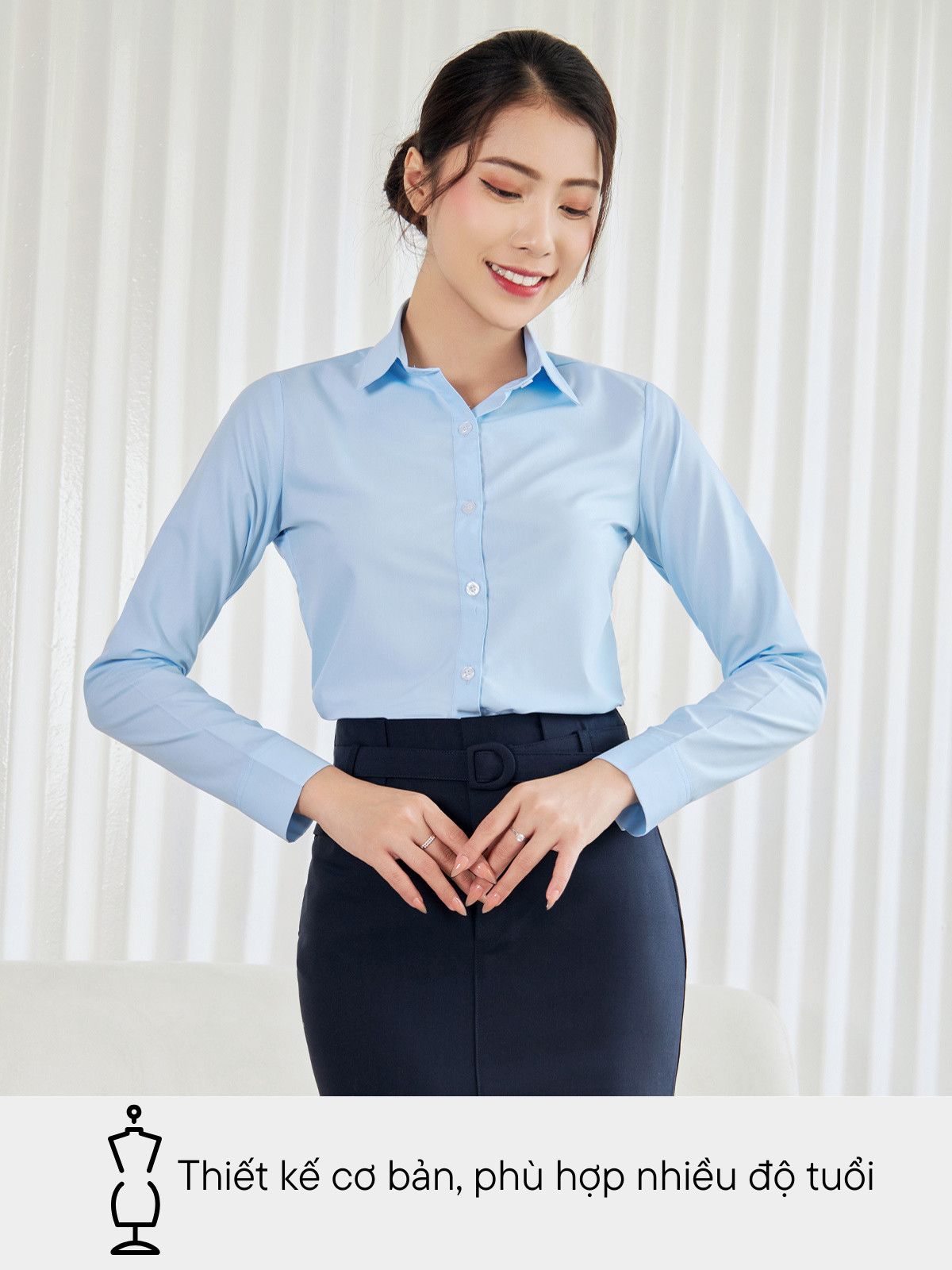 SƠ MI CƠ BẢN TAY DÀI AB0391