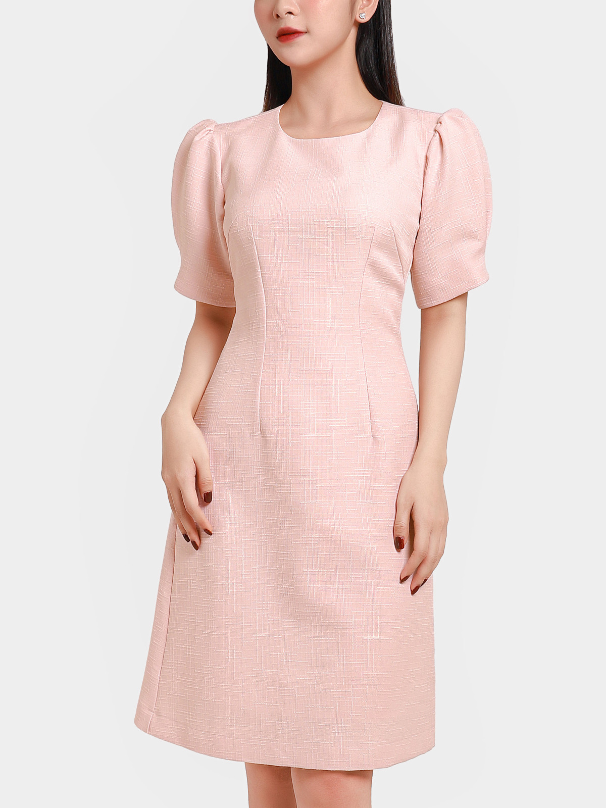 Đầm Công Sở Dáng Chữ A Linen Gân AB0280