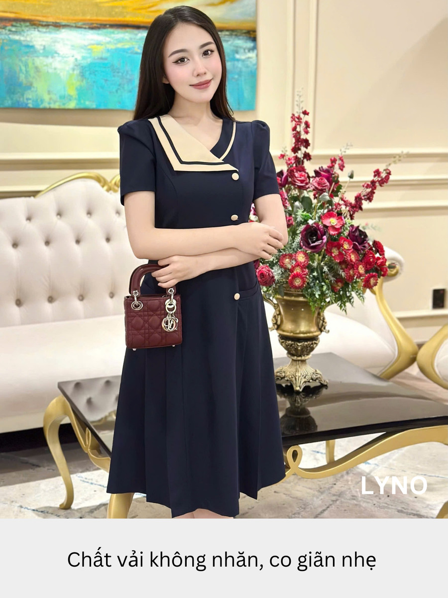 ĐẦM DÀI CỔ VUÔNG AL0861