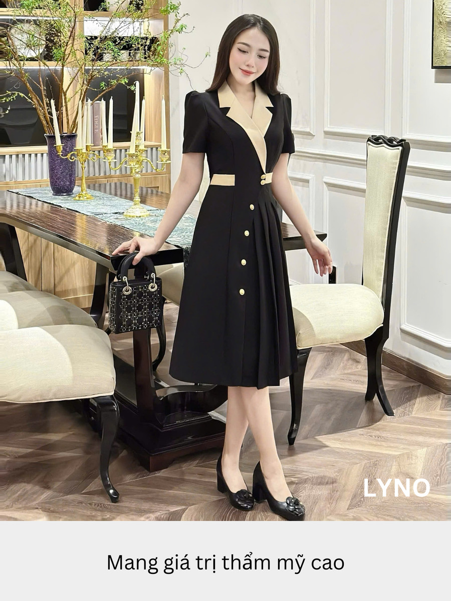 ĐẦM VEST CỔ PHỐI AL0863