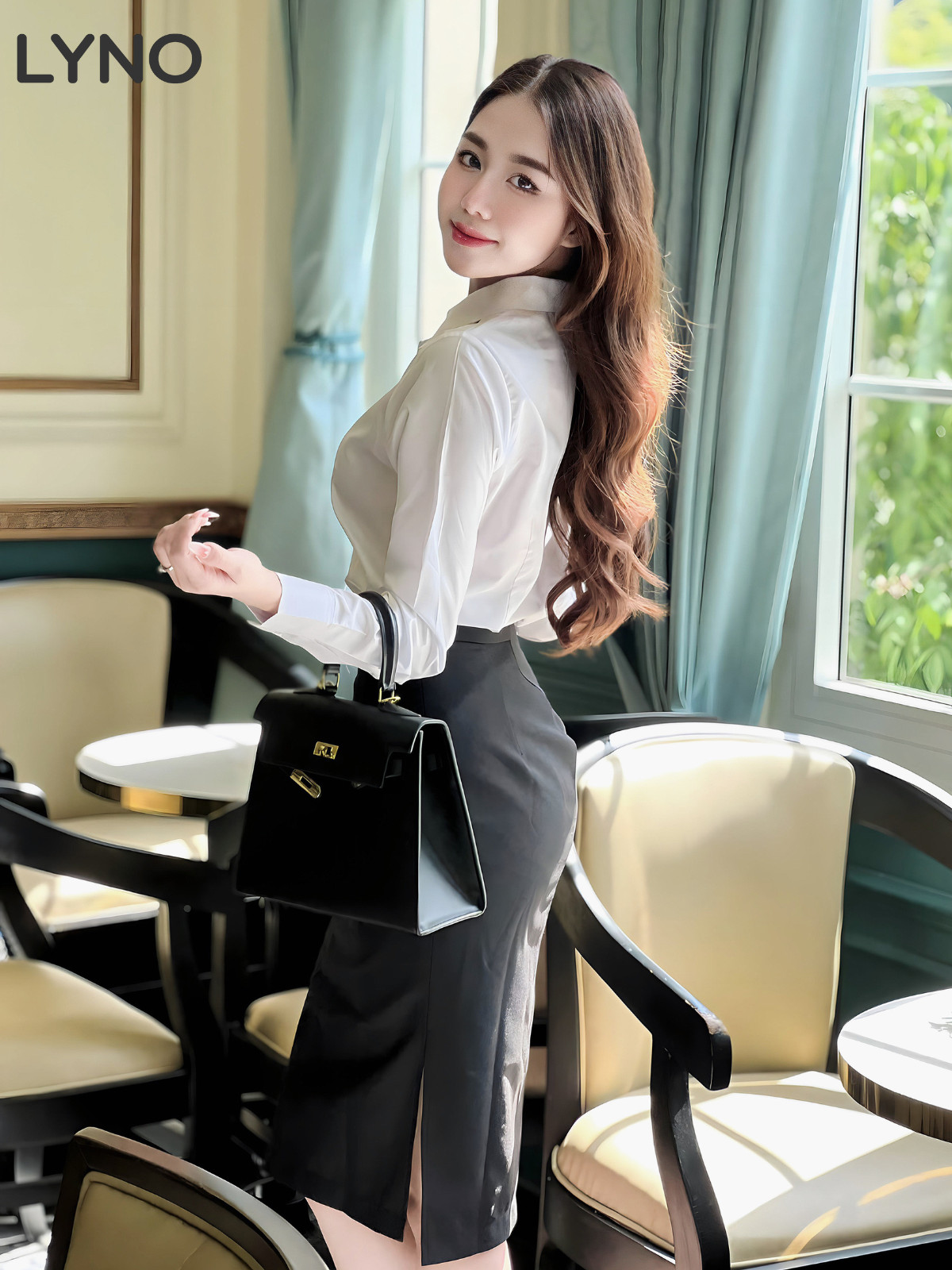 ÁO SƠ MI CHIẾT EO TAY DÀI AB0482