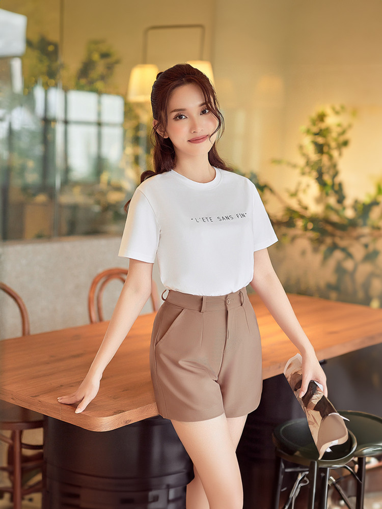 ÁO THUN COTTON 4 CHIỀU AB0374 Trắng