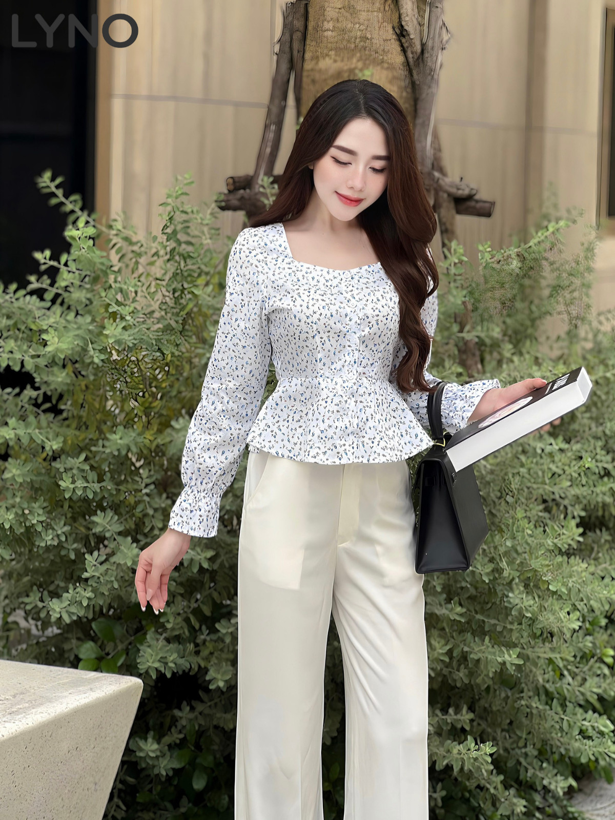 ÁO KIỂU NHÚN TAY HÀN QUỐC AB0399