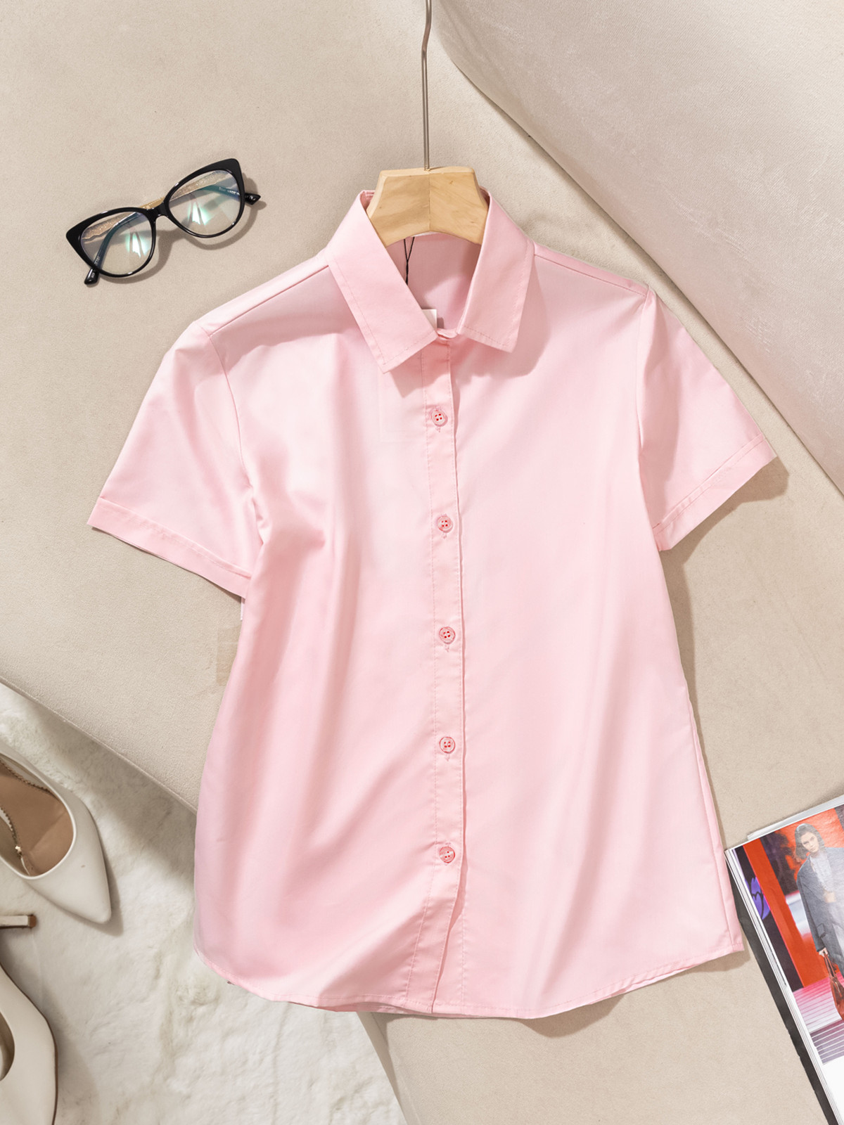 SƠ MI CƠ BẢN TAY NGẮN AB0390