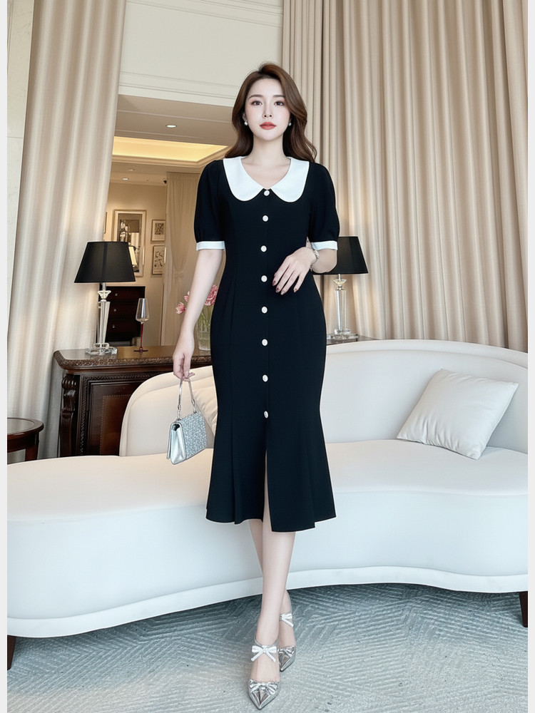 ĐẦM ĐUÔI CÁ AB0421 Đen
