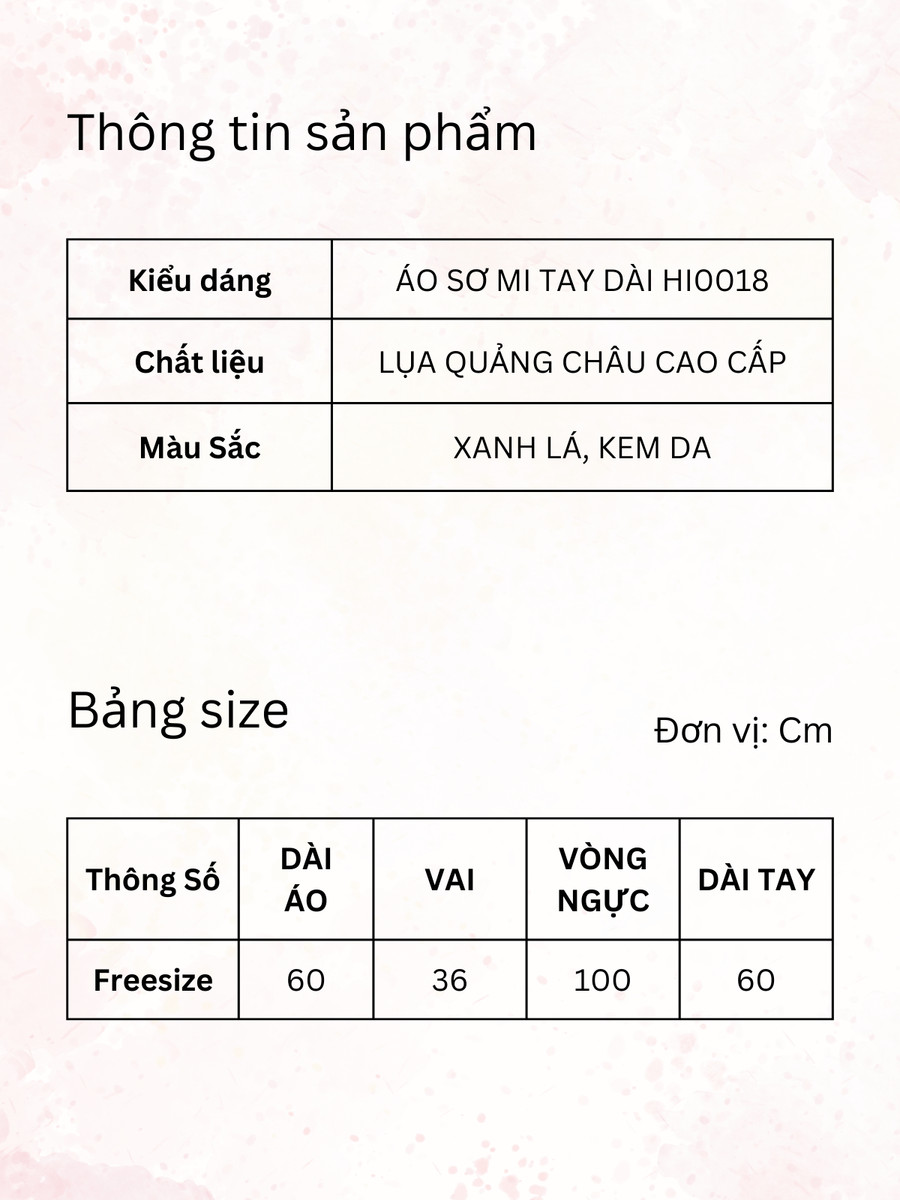 ÁO SƠ MI TAY DÀI HI0018
