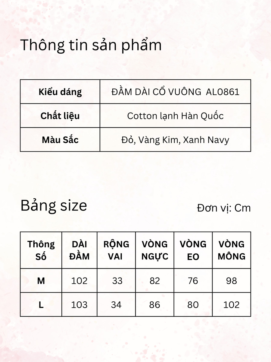 ĐẦM DÀI CỔ VUÔNG AL0861