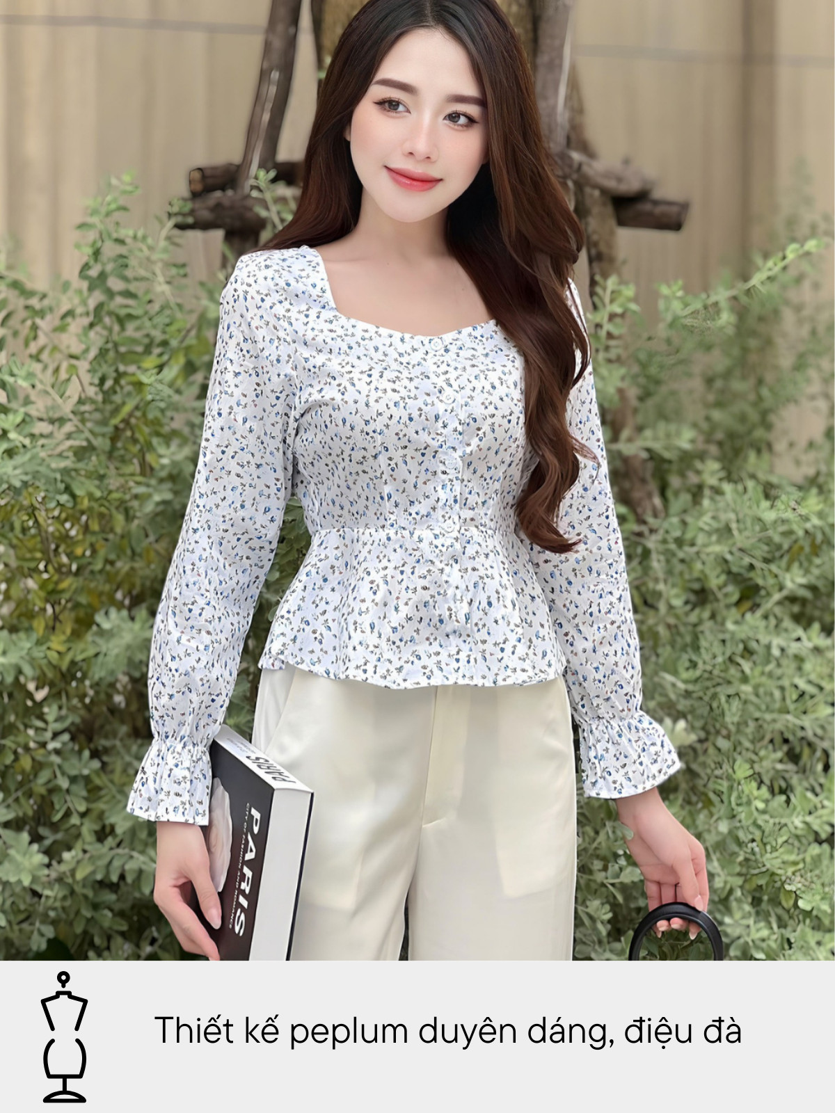 ÁO KIỂU NHÚN TAY HÀN QUỐC AB0399