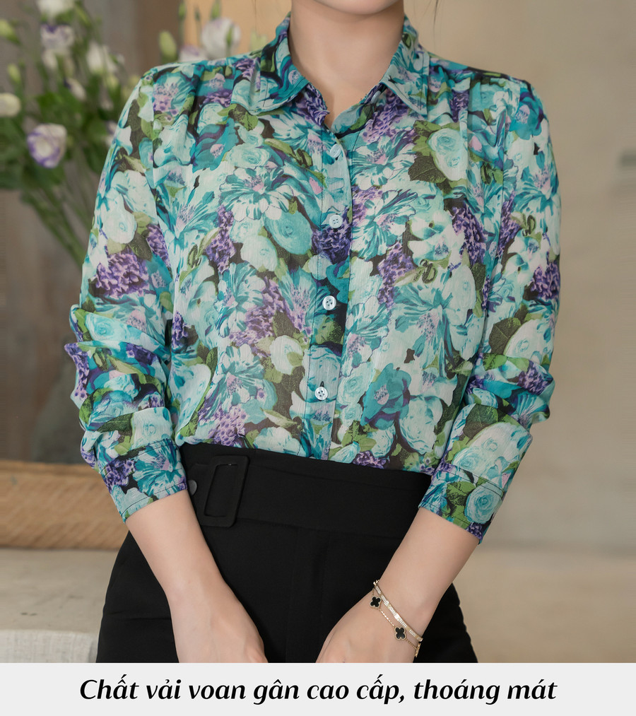 ÁO SƠ MI HỌA TIẾT HOA AB0511