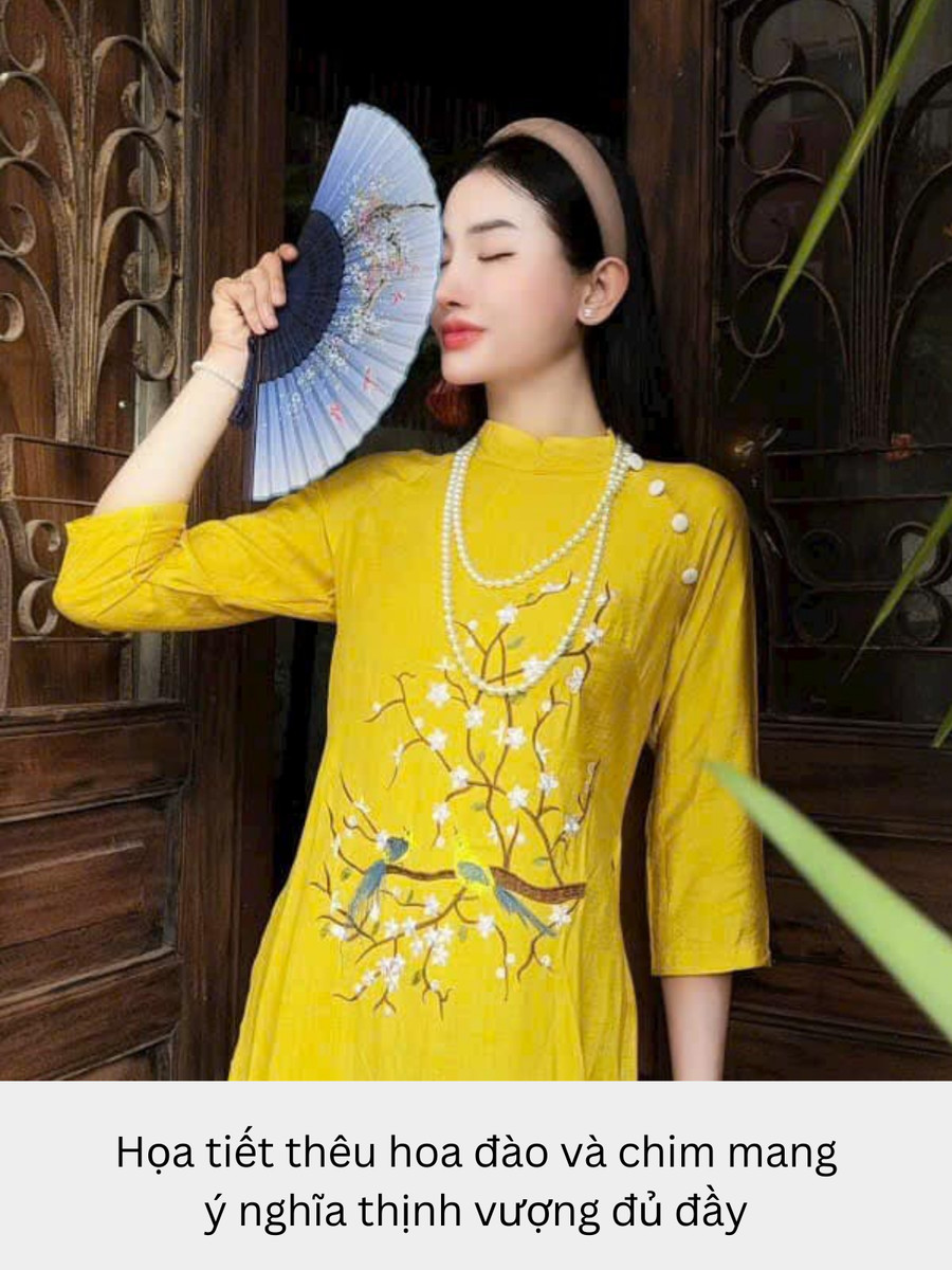 SET ÁO DÀI ĐŨI THÊU HỌA TIẾT AL0882