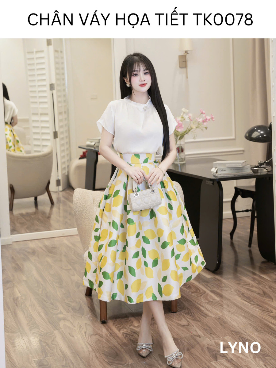 CHÂN VÁY HỌA TIẾT TK0078