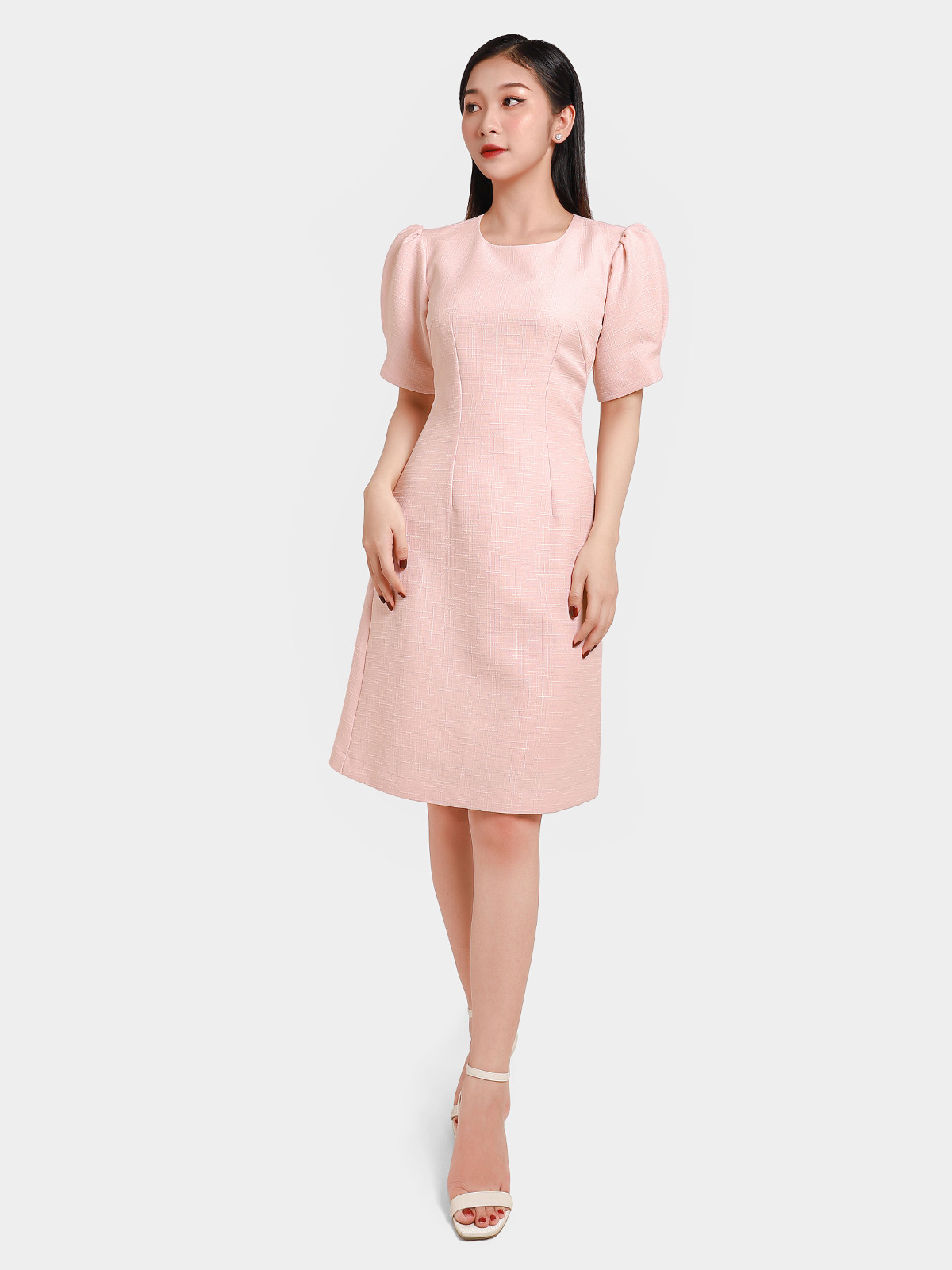 Đầm Công Sở Dáng Chữ A Linen Gân AB0280