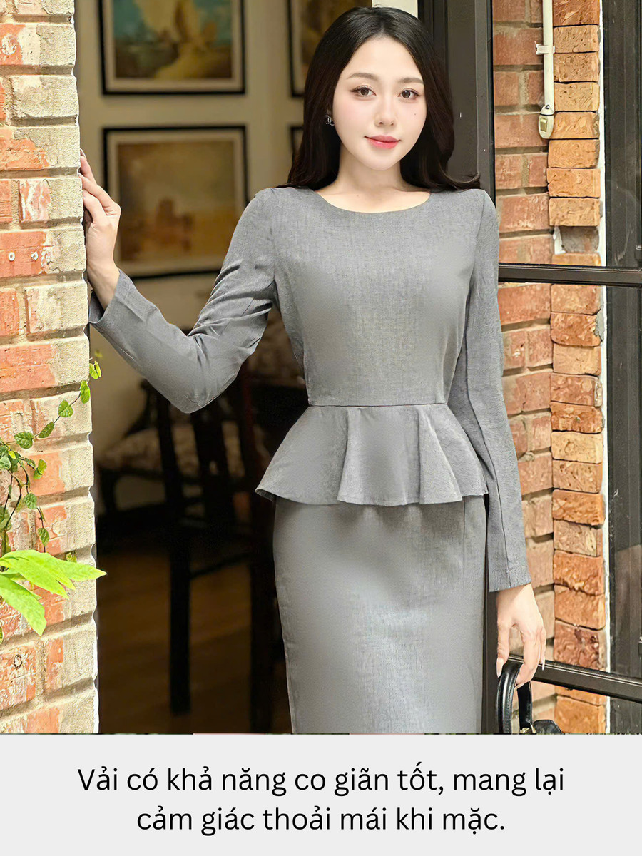 ĐẦM XÁM VẠT XÒE  AL0772