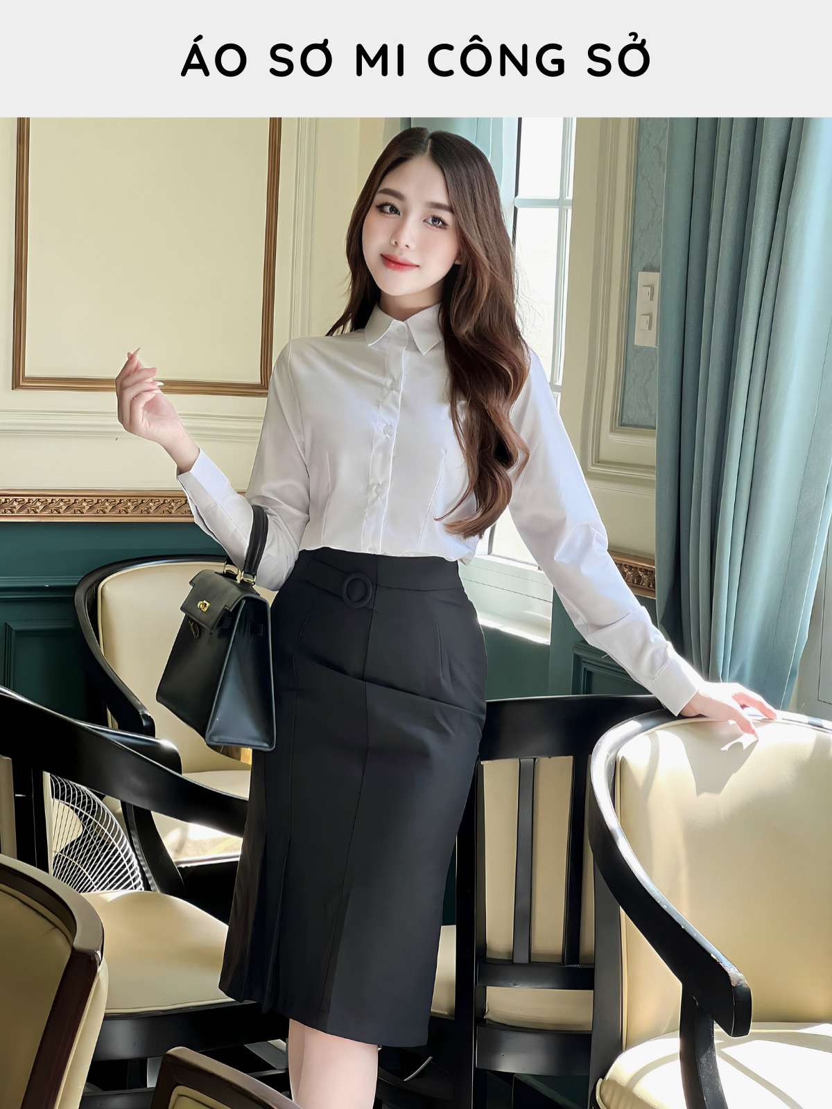 ÁO SƠ MI CHIẾT EO TAY DÀI AB0482