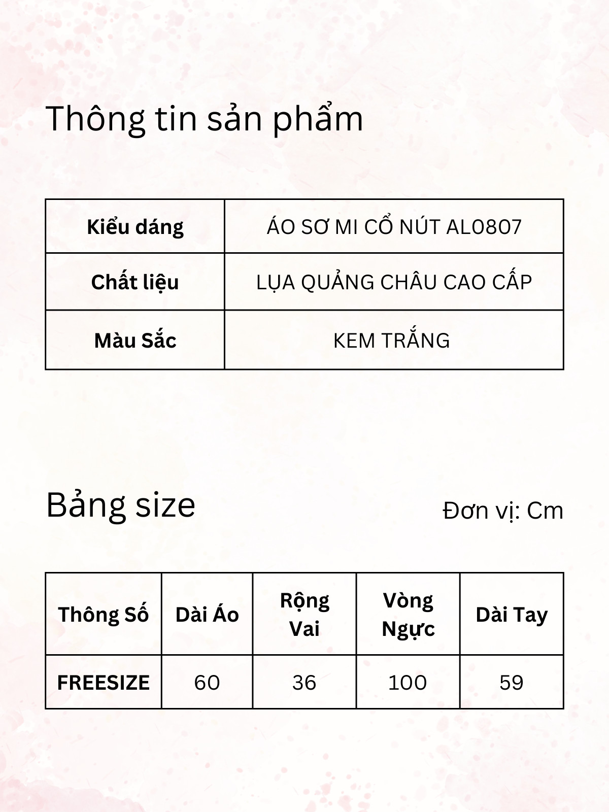 ÁO SƠ MI CỔ NÚT AL0807