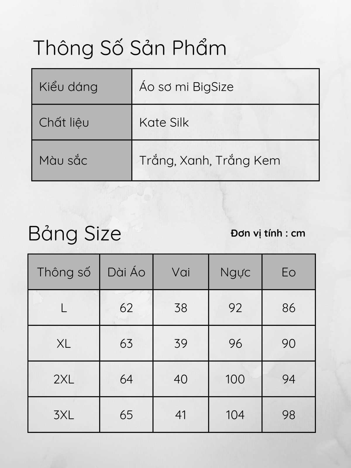 ÁO SƠ MI TAY DÀI BIG SIZE CHIẾT EO AB0480